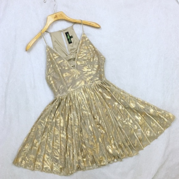 Sam Edelman Gold Dress NWT - Picture 1 of 3